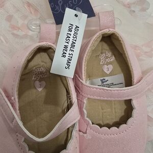 Pink Kids Shoes with Adjustable Straps- Baby B'gosh